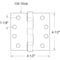 Prime-Line Door Hinge Commercial Smooth Pivot, 4-1/2 in. x 4-1/2 in. w/ Square Corners, Matte Black 3 Pack U 1156483 - alternate 4